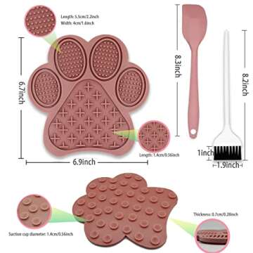 Enrunnig Lick Mat for Dogs and Cats,Dog Food Mat with Suction Cups,Slow Feeder mat & Non-Slip Design...