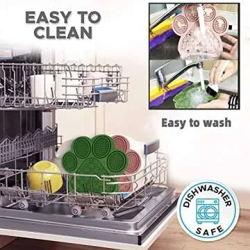 Enrunnig Lick Mat for Dogs and Cats,Dog Food Mat with Suction Cups,Slow Feeder mat & Non-Slip Design,Boredom & Anxiety Reducer,Calming Mat for Bathing,Grooming,and Nail Trimming (Pink)