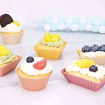 24Pack Silicone Muffin Cups for Eco-Friendly Baking