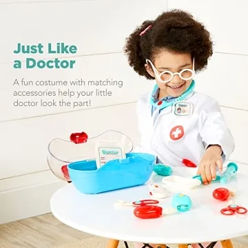 Pretend Play Doctor Kit with 18 Accessories and Coat