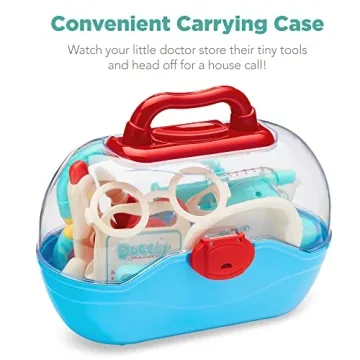 Pretend Play Doctor Kit with 18 Accessories and Coat