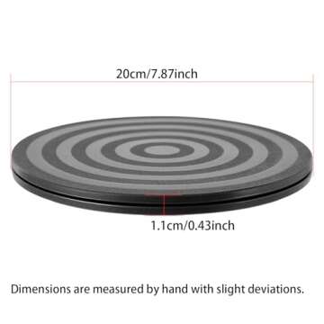 ZZRANYE 8 Inch Heavy Duty Rotating Swivel Stand - 360 Degree Rotating Lazy Susan Base with Steel Bal...