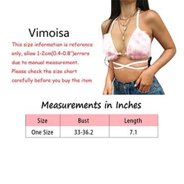 Vimoisa Sexy Lace-up Bikini Bra Top for Rave Nights