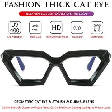 AIEYEZO Cat Eye Blue Light Glasses Stylish and Protective