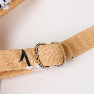 OMKAGI Women's Cute Shirred Swim High Waisted Bikini Set