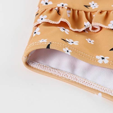 OMKAGI Women's Cute Shirred Swim High Waisted Bikini Set