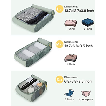 BAGSMART Keep Shape Packing Cubes for Hassle-Free Travel