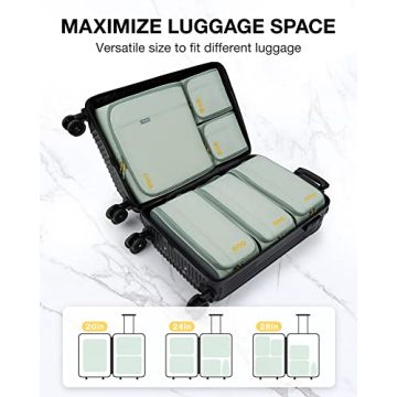 BAGSMART Keep Shape Packing Cubes for Hassle-Free Travel