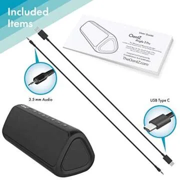 OontZ Pro Waterproof Bluetooth Speaker, 21-Watts Louder Volume, Exceptional Sound & Bass, 100ft Wireless Range, Play Two Together for Dual Stereo, Bluetooth Speakers (Black)