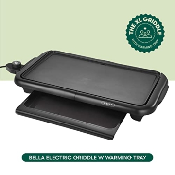 Bella Smokeless Electric Griddle with Warming Tray
