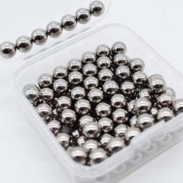 120 pcs Paint Mixing Balls Stainless Steel Mixing Agitator Balls for Mixing Model Paints, 5.5mm/apr....