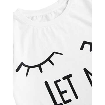 WDIRARA Women's Closed Eyes Print Sleepwear Pajama Set