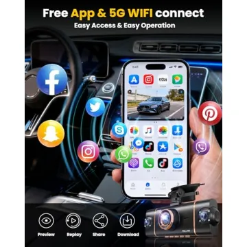 Restaswork 4 Channel 360° Dash Cam with 4K Quality and WiFi