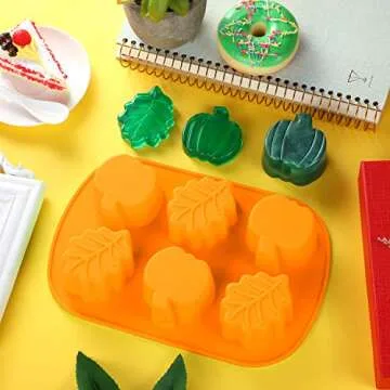 Pumpkin Leaf Silicone Molds for Thanksgiving Baking Fun