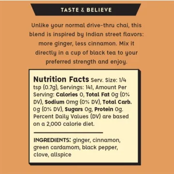 Spicewalla Masala Chai Spice 2.1 oz for Tea Lovers