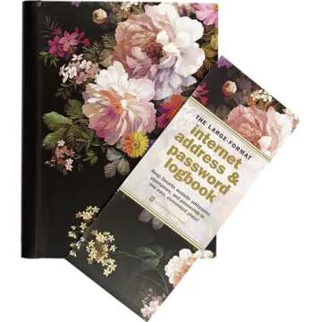 Midnight Floral Large Internet Address & Password Logbook