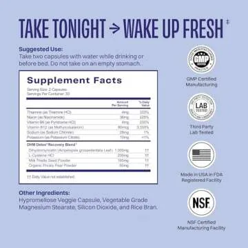 DHM Detox® - No Days Wasted® - New Look - Dihydromyricetin (DHM Supplement), Milk Thistle, Prickly Pear, B Vitamins, Hydration Electrolytes Blend-Take During Evening for Better Next Day and Recovery