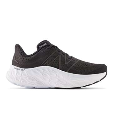 New Balance Women's Fresh Foam X More V4 Running Shoe, Black/Starlight, 9