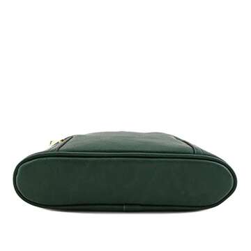 ALYSSA Triple Zip Pocket Large Crossbody Bag - Hunter Green