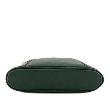 ALYSSA Triple Zip Pocket Large Crossbody Bag - Hunter Green