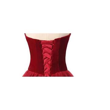 V Neck Prom Dresses Velvet and Tulle Long Ball Gown Emerald Green Plus Size 18W