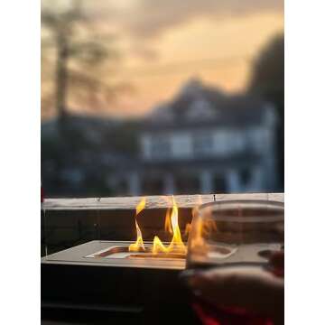 KORNIFUL Tabletop Fire Pit, Outdoor Indoor Portable Table Top Firepit Small Table Fireplace Decor for Home Patio Balcony Backyard Dinner Party, Wedding House Warming
