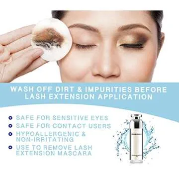 Eyelash Extension Kit | Eyelash Extension Glue | Mink Eyelash Extensions 4 Pack | Made in USA | Designer Tool Kit with Eyelash Cleanser and Storage Travel Case