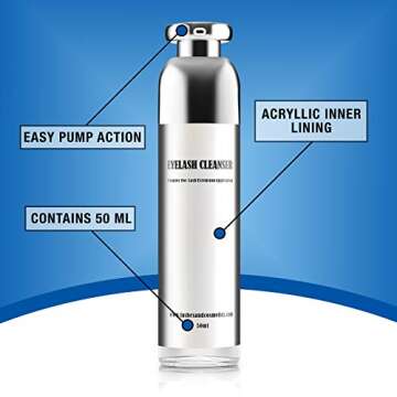 Eyelash Extension Kit | Eyelash Extension Glue | Mink Eyelash Extensions 4 Pack | Made in USA | Designer Tool Kit with Eyelash Cleanser and Storage Travel Case