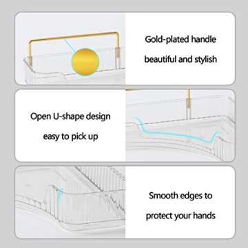 shuang qing 2-Tier Corner Bathroom Counter Organizer, Countertop Perfume Tray and Vanity Organizer, ...