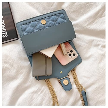 DEEPMEOW Quilted Crossbody Purse for Women - Chic Denim Handbag