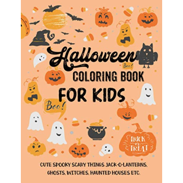 Halloween Coloring Book for Kids with Fun Designs