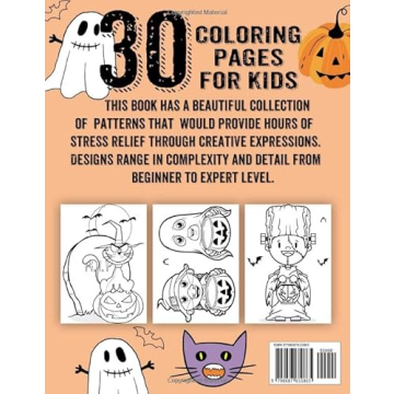 Halloween Coloring Book for Kids with Fun Designs