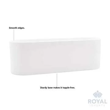 Royal Imports Flower Vase Acrylic Oval - Decorative Centerpiece for Home or Wedding - Non Breakable Plastic, 4" X12 Short Rounded - White