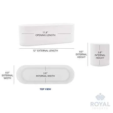 Royal Imports Flower Vase Acrylic Oval - Decorative Centerpiece for Home or Wedding - Non Breakable Plastic, 4" X12 Short Rounded - White