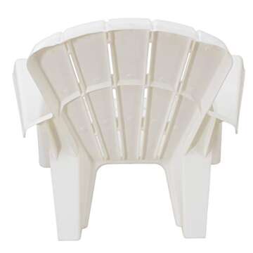 Amazon Basics Indoor/Outdoor Plastic Chair Set for Toddler and Kids - 4 Pack, White