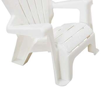 Amazon Basics Indoor/Outdoor Plastic Chair Set for Toddler and Kids - 4 Pack, White