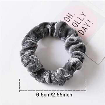 KINGMAS 10 Pcs Hair Ties Velvet Scrunchies, Elastic Flannelette Hair Bands Scrunchy Hair Ropes Women Hair Accessories