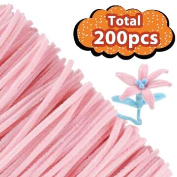 Aoibrloy 200PCS Pipe Cleaners Craft Supplies for Kids DIY Creative Art and Crafts Project | Chenille...