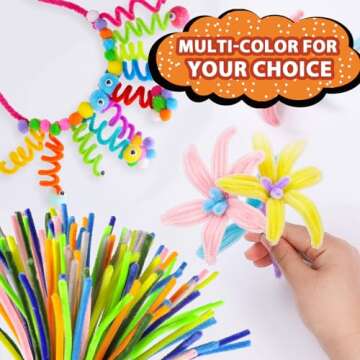 Aoibrloy 200PCS Pipe Cleaners Craft Supplies for Kids DIY Creative Art and Crafts Project | Chenille Stems for Party & Activities Decorations - 6 mm x 12 inch（Pink）