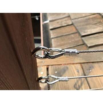 Goyunwell Stainless Steel Screw Eyes Metal Eye Hooks Screw in Heavy Duty 2 1/2 Inch 12pcs Eyebolts Screws for Wood Lag Thread Eyelet Screw 2.5 Inch Hanging Threaded Tapping Screw Eyes M4