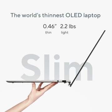 ASUS 2024 Zenbook S 13 OLED Laptop, 13.3” OLED 3K 60Hz Display, Intel Evo Certified, Intel Core Ul...