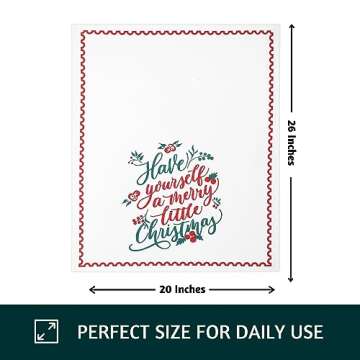 Folkulture Christmas Kitchen Towels Set of 3 - Perfect Gift Idea