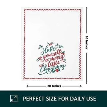 Folkulture Christmas Kitchen Towels Set of 3 - Perfect Gift Idea