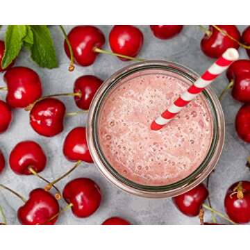 King Orchards Montmorency Tart Cherry Concentrate - Tart Cherry Juice Concentrate 100% Pure Concentrated Tart Cherries Superior Sour Flavor Mix with Blueberry Juice (1) 16oz bottle and Wooden Spoon