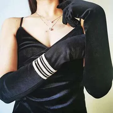 Jojomina Sparkling Rhinestone Cuff Bracelet for Women