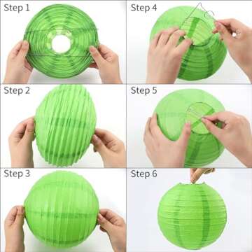 16 Pcs Colorful Paper Lanterns, Multi-Color Chinese or Japanese Hanging Paper Lanterns Decorations for Party, Classroom, Wedding, Home Decorations(Size of 4, 6, 8, 10 In)