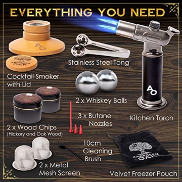 Aberdeen Oak Deluxe Cocktail Smoker Kit - Whiskey Infuser Set