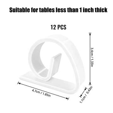 Andiker 12Pcs Tablecloth Clip for Weddings and Outdoor Events