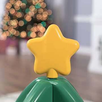 Step2 My First Christmas Tree, Kids Interactive Christmas Toy, 12 Colorful Plastic Ornaments to Decorate, Mini Train Set Circles The Skirt, for Toddles 1+ Years Old