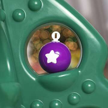 Step2 My First Christmas Tree, Kids Interactive Christmas Toy, 12 Colorful Plastic Ornaments to Decorate, Mini Train Set Circles The Skirt, for Toddles 1+ Years Old